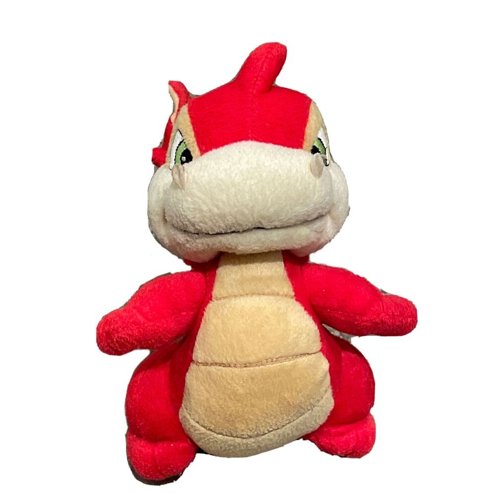 Vintage 2002 Neopets Red Scorchio Winged Dragon 7" Plush Stuffed Animal Toy